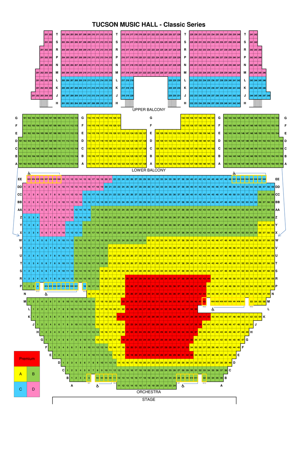 Seating Maps - Tucson Symphony Orchestra