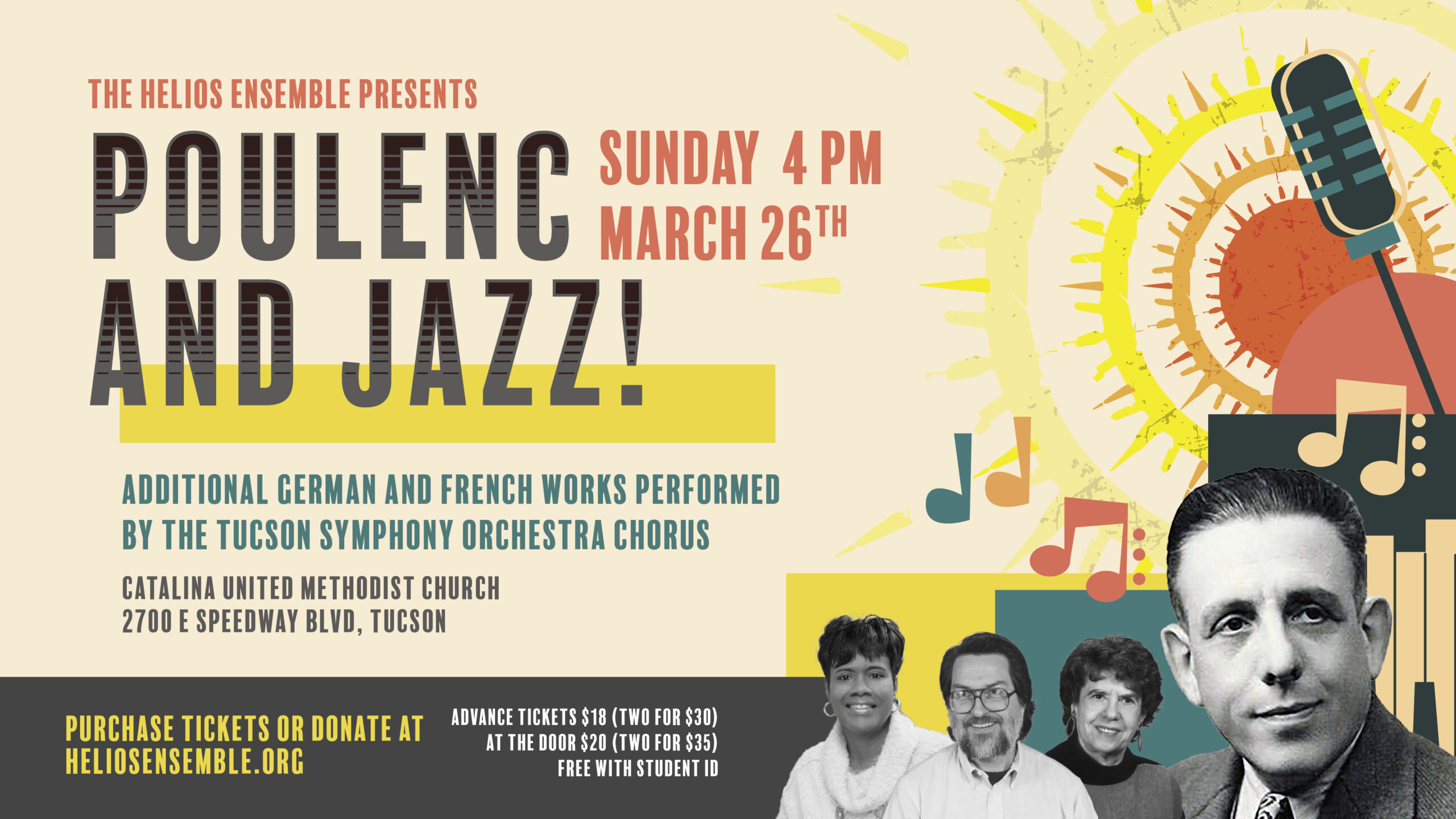 Helios Ensemble presents Poulenc and Jazz! March 26